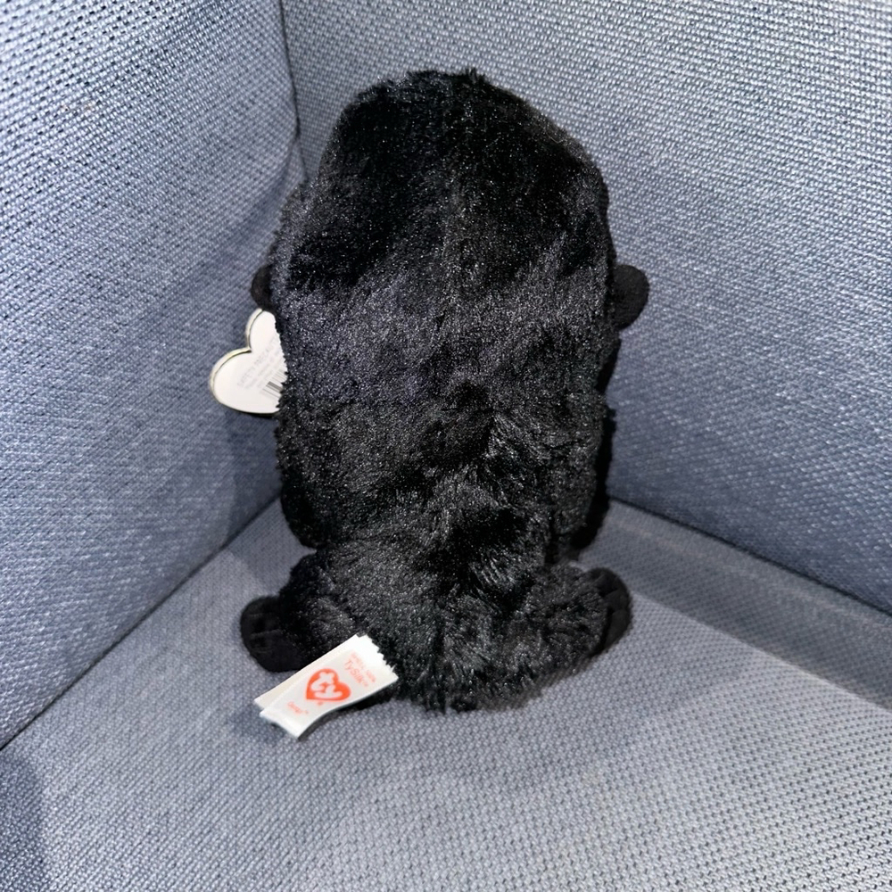 Ty Beanie Boo's George the Gorilla Plush Toy, Black & Purple NEW - Picture 4 of 11